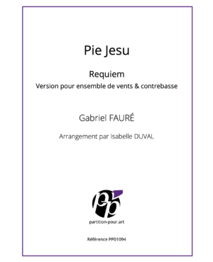 PP01094 - Fauré G - Pie Jesu - Requiem - ensemble vents & contrebasse -présentation