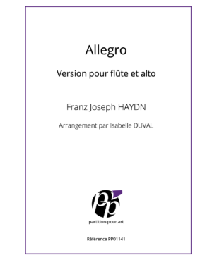 PP01141 - Haydn FJ - Allegro - flûte & alto -présentation