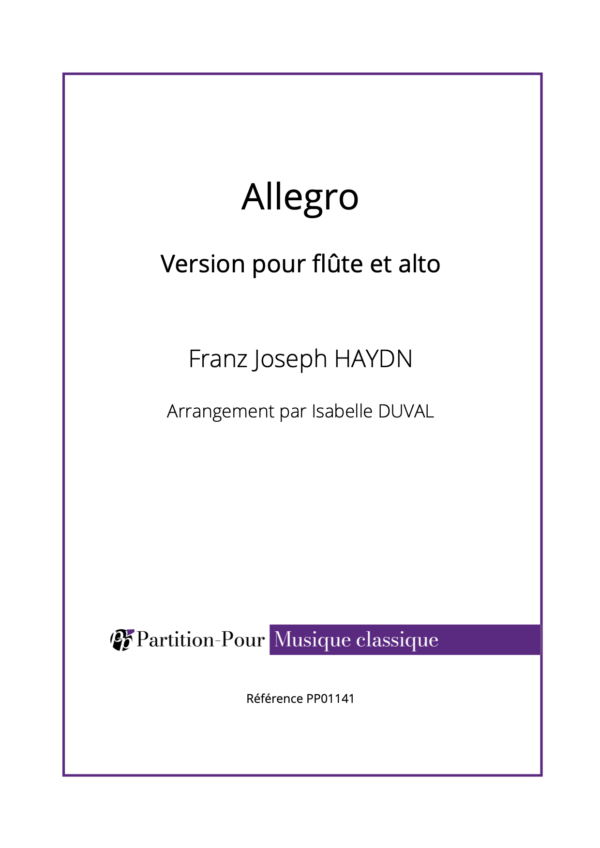 PP01141 - Haydn FJ - Allegro - flûte & alto -présentation
