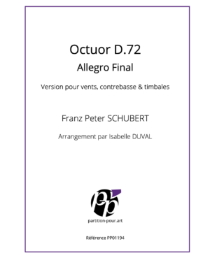 PP01194 - Schubert FP - Octuor D72 - Allegro final - vents contrebasse & timbales -présentation