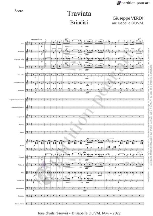 PP01447 - Verdi G - Traviata - Brindisi - voix & orchestre allégé -conducteur1