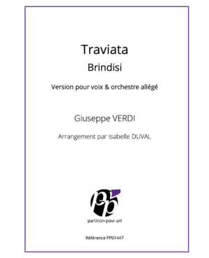 PP01447 - Verdi G - Traviata - Brindisi - voix & orchestre allégé -présentation
