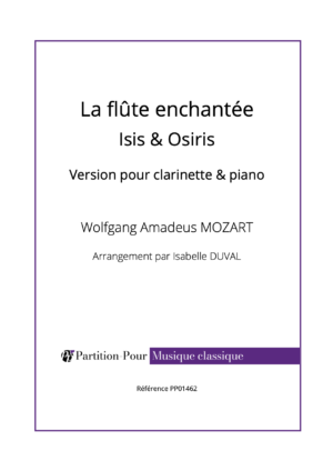PP01462 - Mozart WA – La flûte enchantée – Isis & Osiris - clarinette & piano -présentation