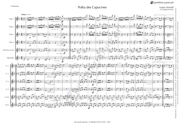 PP02278 - Damaré E - Polka des capucines - Flûtes & Flûte basse -conducteur1