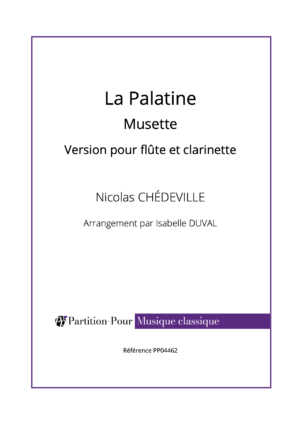 PP04462 - Chédeville N - La Palatine - Musette - flûte & clarinette -présentation