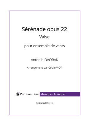 PP56115 - Dvořák A - Sérénade opus 22 - Valse - ensemble de vents -présentation