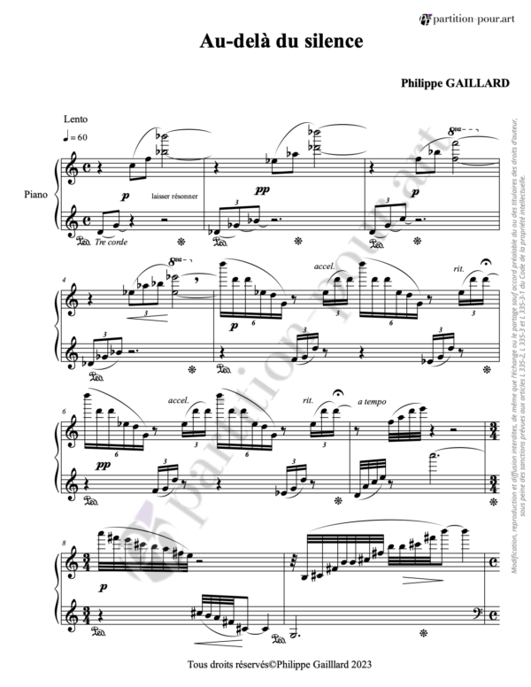 PP59582 - Gaillard P - Au-delà du silence - piano solo -conducteur1