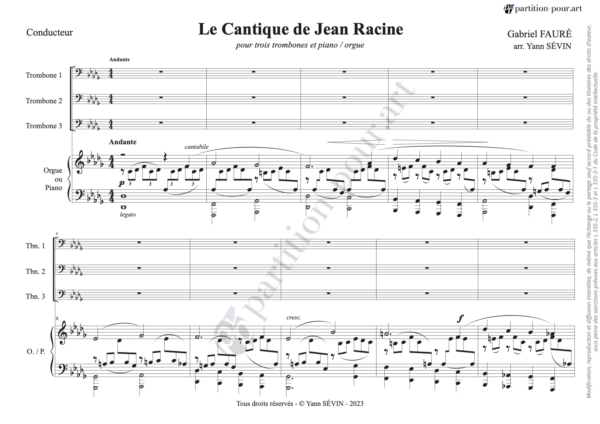 PP65988 - Fauré G - Le cantique de Jean Racine - trombones & orgue ou piano -conducteur1