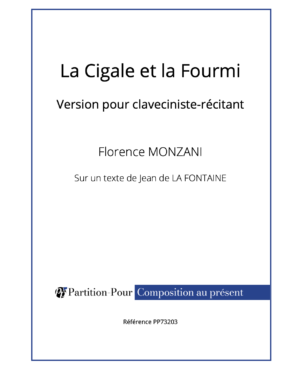 PP73203 - Monzani F - La cigale et la fourmi - claveciniste-récitant -présentation