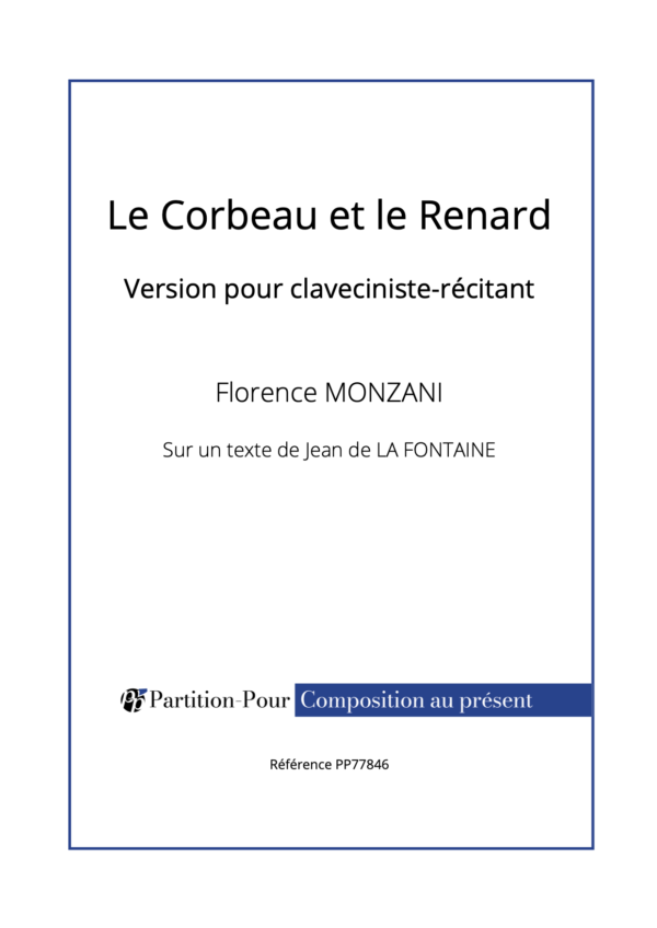 PP77846 - Monzani F - Le corbeau et le Renard - claveciniste-récitant -présentation
