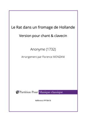 PP78418 - Anonyme - Le Rat dans un fromage de Hollande - chant & clavecin -présentation