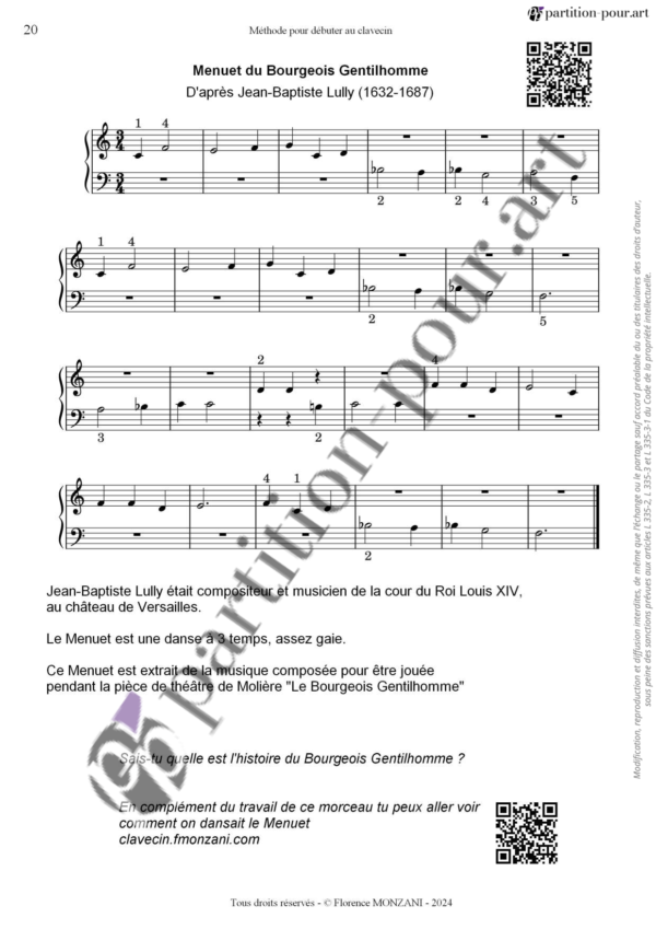 PP96799 - Monzani F - Méthode pour débuter au clavecin -page20