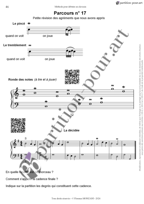 PP96799 - Monzani F - Méthode pour débuter au clavecin -page46