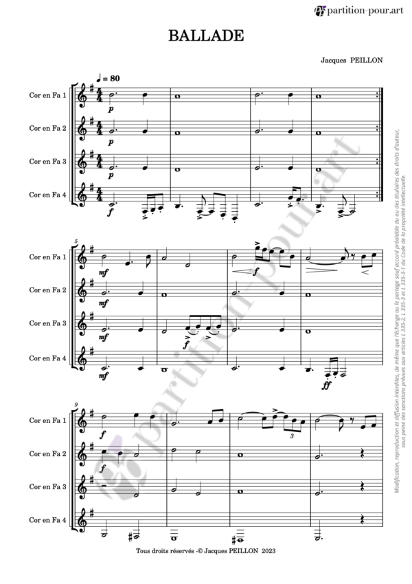 PP115197 - Peillon J - Ballade - quatuor de cors -conducteur1