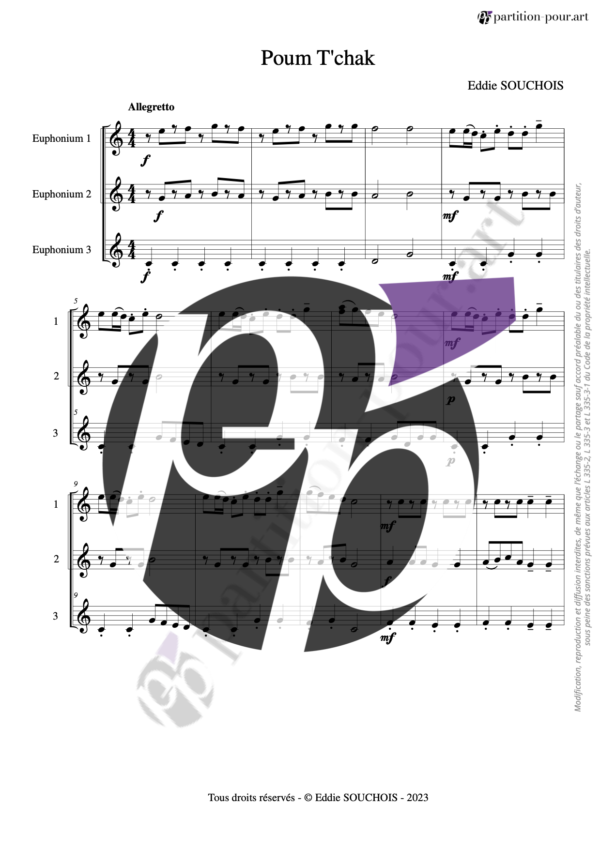 PP146908 - Souchois E - 6 trios d'euphoniums - Poum T'chak -conducteur1