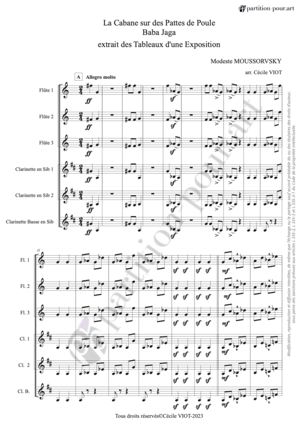 PP147049 - Moussorgski MP - Tableaux d'une exposition - Baba Yagà - flûtes & clarinettes -conducteur1