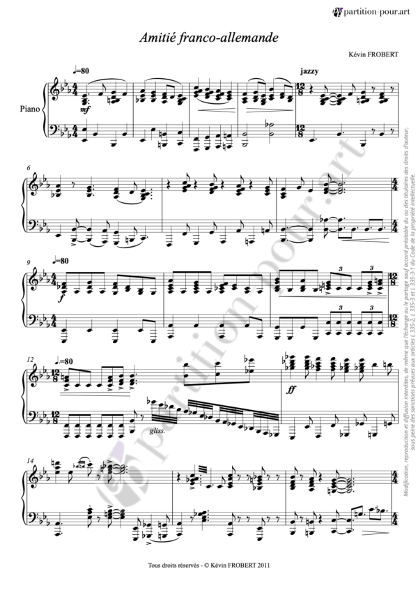 PP151535 - Frobert K - Amitié franco-allemande - piano solo -conducteur1