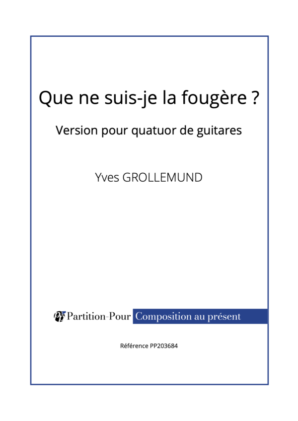 PP203684 - Grollemund Y - Fougère - 4 guitares -présentation