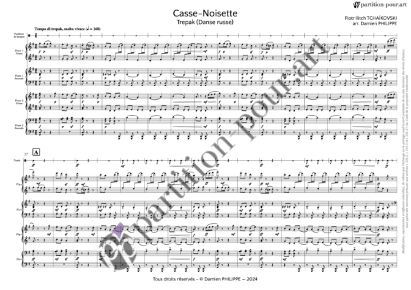 PP238550 - Tchaïkovski PI - Casse-noisette - Trepak - 2 piano 8 mains -conducteur1