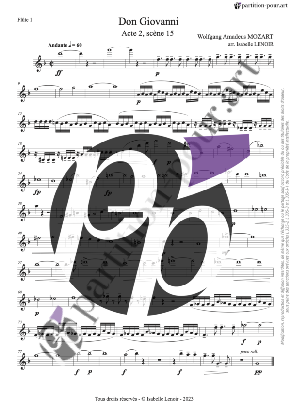 PP249852 - Mozart WA - Don Giovanni - Acte 2 scène 15 - flûtes -flûte1