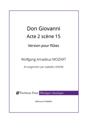PP249852 - Mozart WA - Don Giovanni - Acte 2 scène 15 - flûtes -présentation
