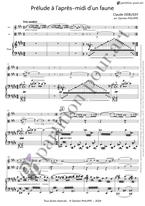 PP260343 - Debussy C - Prélude à l'après-midi d'un faune - flûte, alto & piano -conducteur1