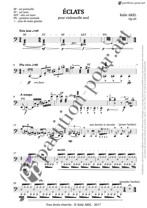 PP305253 - Akel K - Eclats op.24 - violoncelle solo -violoncelle1