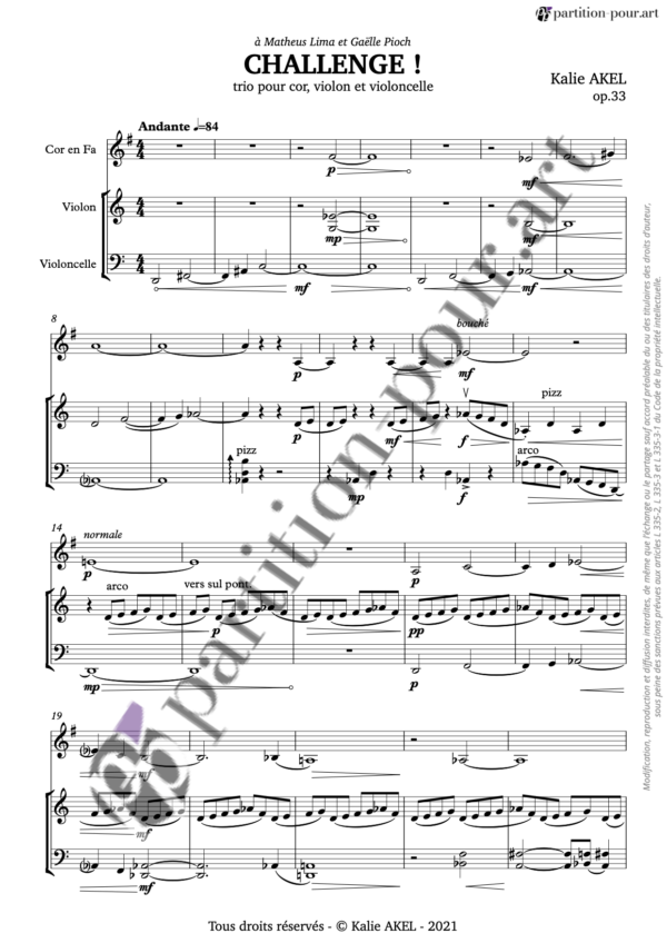 PP305404 - Akel K - Challenge ! op.33 - cor violon violoncelle -conducteur1