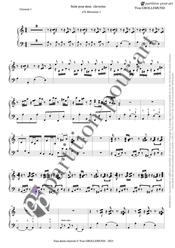PP317577 - Grollemund Y - Suite pour 2 clavecins - N°6 « Mitrialiste 3 » - 2 clavecins -clavecin1