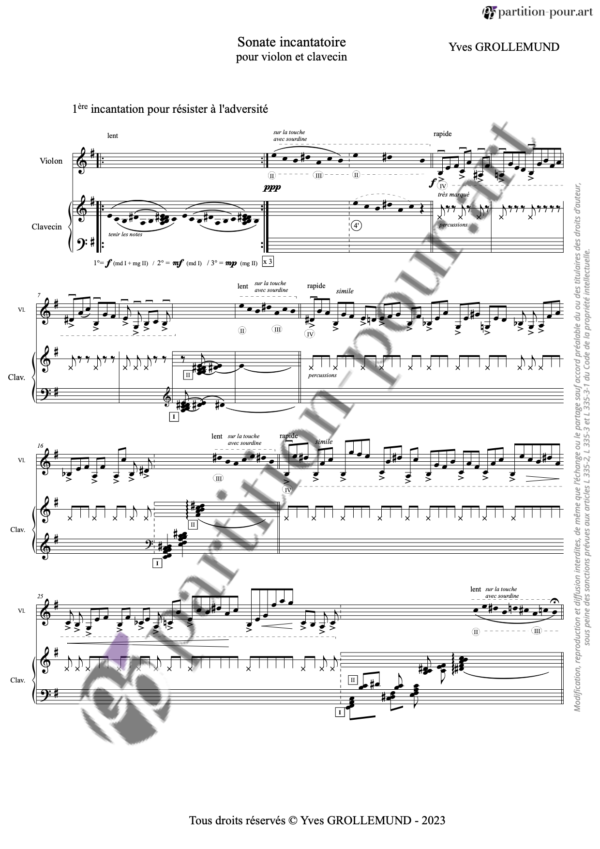 PP323321 - Grollemund Y - Sonate incantatoire - violon & clavecin -conducteur1