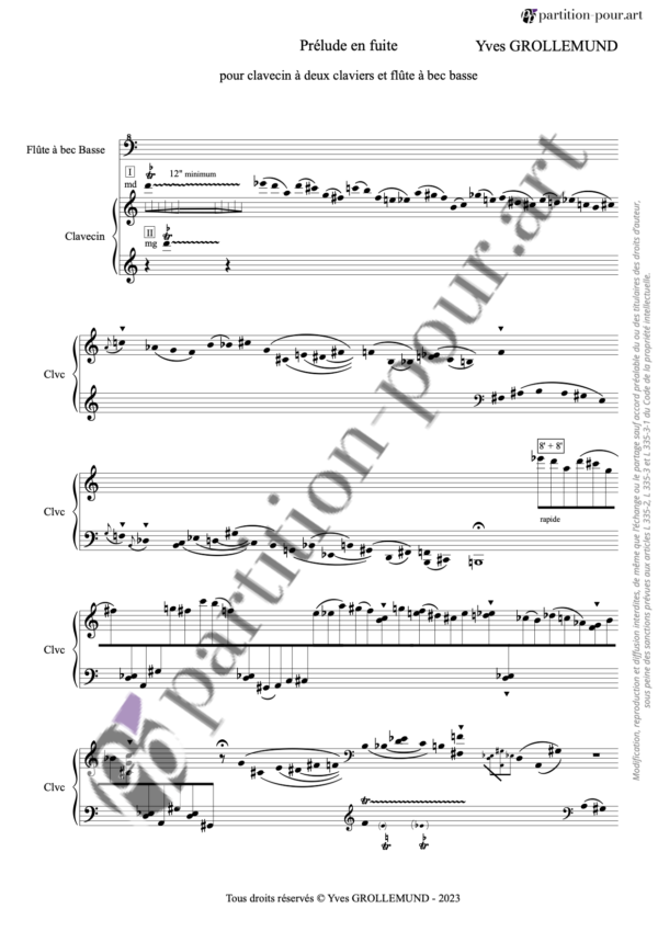 PP626153 - Grollemund Y - Prélude en fuite - clavecin & flûte à bec basse -conducteur1