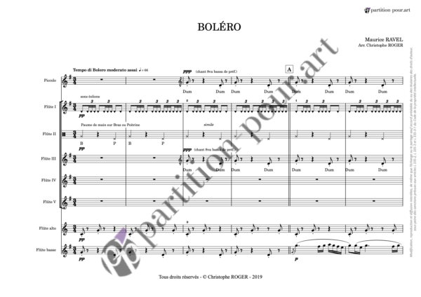 PP747585 - Ravel M - Boléro - ensemble de flûtes -conducteur1