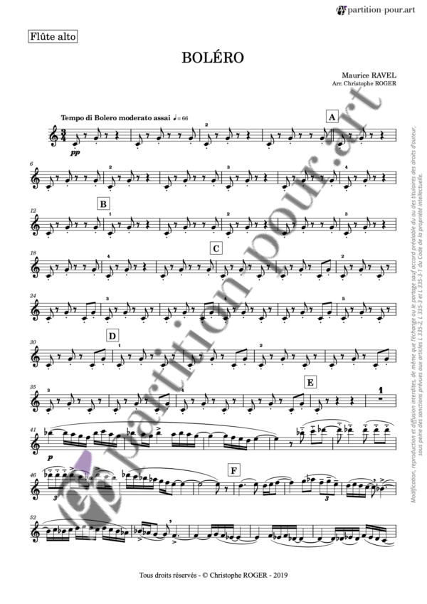 PP747585 - Ravel M - Boléro - ensemble de flûtes -flûtealto1