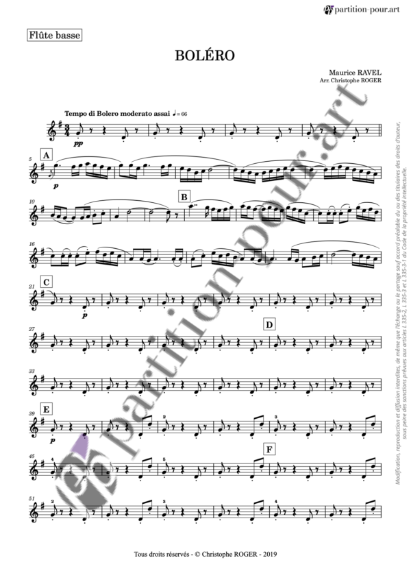 PP747585 - Ravel M - Boléro - ensemble de flûtes -flûtebasse1