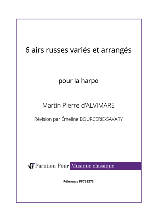 PP798373 - D'Alvimare MP - 6 airs russes - harpe -présentation