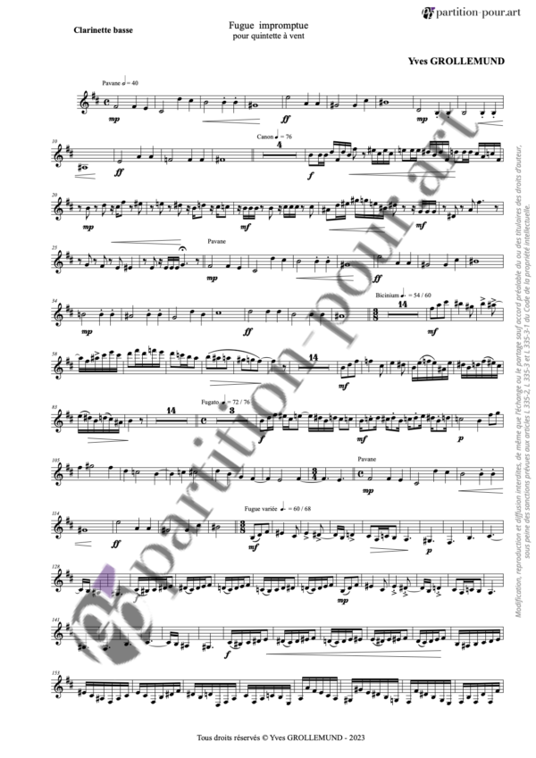 PP805214 - Grollemund Y - Fugue impromptue - 5 vents -clarinettebasse1