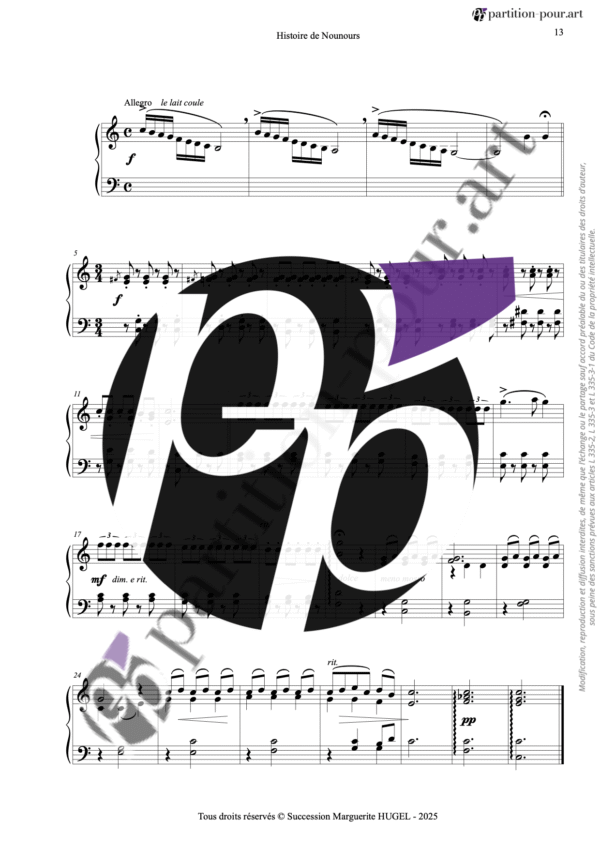 PP817000 - Hugel M - Histoire de Nounours - piano solo -p13