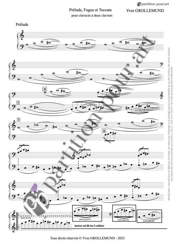 PP838699 - Grollemund Y - Prélude, Fugue & Toccata - clavecin solo -prélude1